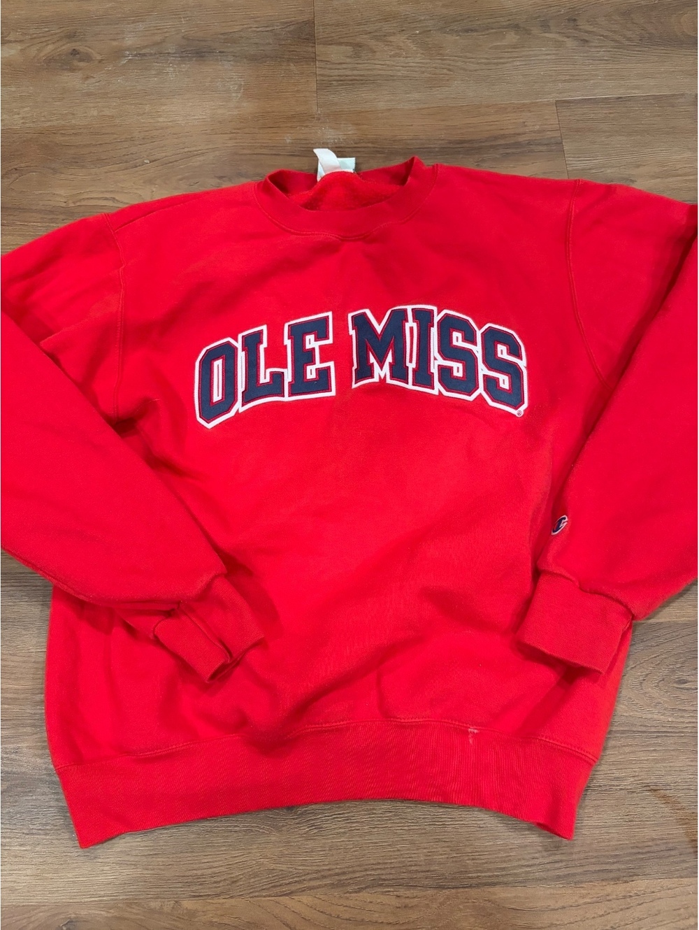 Champion Ole Miss Red Crewneck Sweatshirt